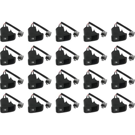 20 interruptores de apertura de la tapa/puerta del tanque de combustible de color negro (93555-2B000WK) para modelos Santa Fe de 2007 a 2009.