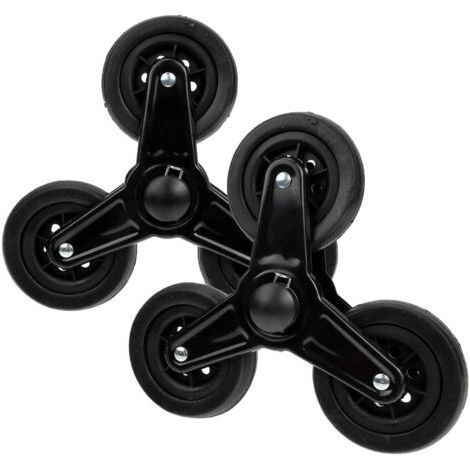 Sollbry 2X Roues de Chariot de Courses Pliables, Roues D'escalier Utilitaires, Pièces de Réparation Portables, Roues de Grimpeur D'escalier Légères, Roue d'escalade Roues Triangulaires (1/5)
