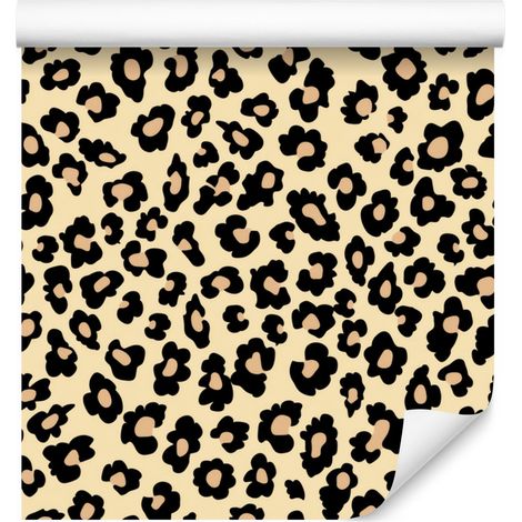 Carta da parati effetto pelle di animale nei toni del marrone, beige, crema e ocra, 50x1000 cm (1/5)