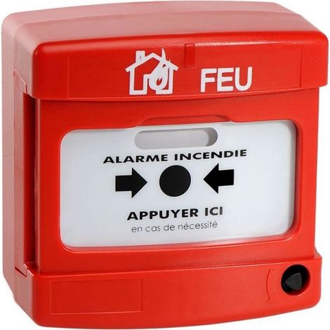 Déclencheur manuel incendie rouge nf filaire