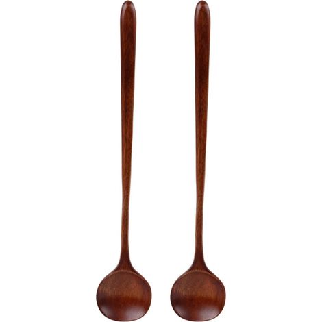 Ensemble de 2 pièces rondes en bois longues et élégantes (1/4)