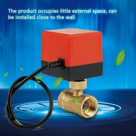 DC 12-24V G3 / 4 "DN20 Vanne électrique à bille motorisée à 2 voies en laiton pour contrôle de débit, vanne à bille motorisée, (1/4)