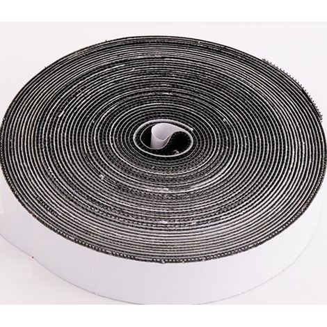 1 Stück selbstklebendes Klettband mit Kratzschutz für Rahmenmontage, 20 mm x 25 m – Schwarz (1/4)