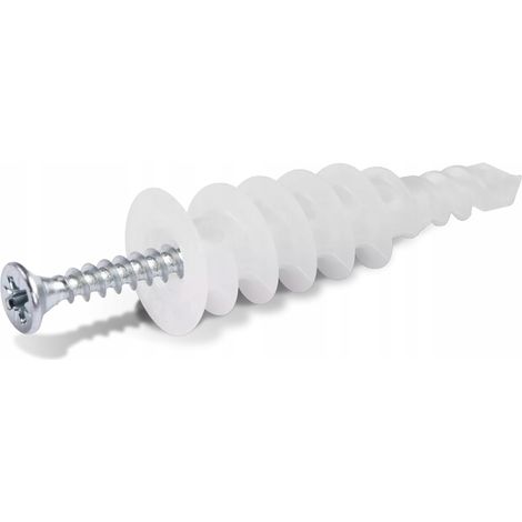 Cheville Driva pour plaques de plâtre doubles 16 x 46 mm avec vis 4,0 x 40 mm - 8 pièces (1/5)
