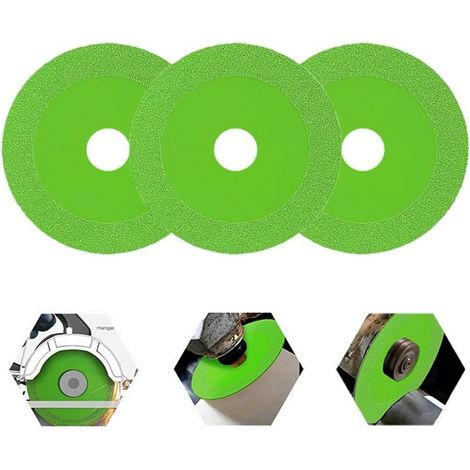 Disque à Tronçonner Verre, 3pcs Disque à Tronçonner Verre Disque à Tronçonner Diamanté Pour La Meuleuse D'Angle Disque à Tronçonner Le Verre Roue Coupes Porcelaine Grès Fin Carreaux Durs Granit Marbre