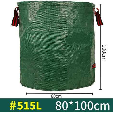 BBPETOPE Sac à déchets verts rond pliable 515L (80cm100cm), sac de collecte feuilles mortes grand volume pour jardin extérieur