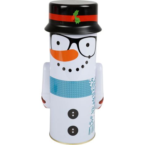 Weihnachtliche Gebäckdose Plätzchendose Keksdose Vorratsdose Metalldose Dekodose - Schneemann (1/2)