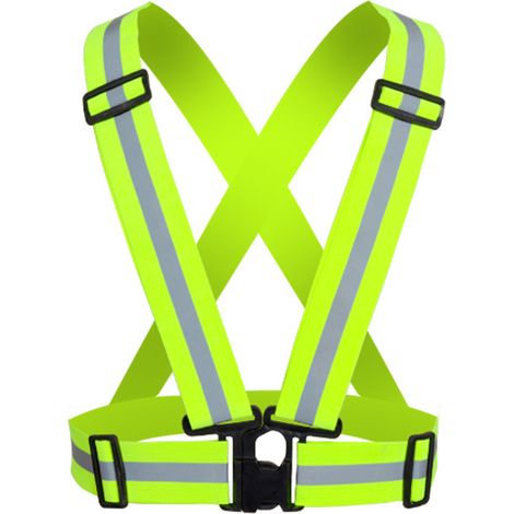 Gilet de Sécurité , Réfléchissant Réglable Elastique Gilet de Sécurité pour La Course, Le Vélo, La Moto