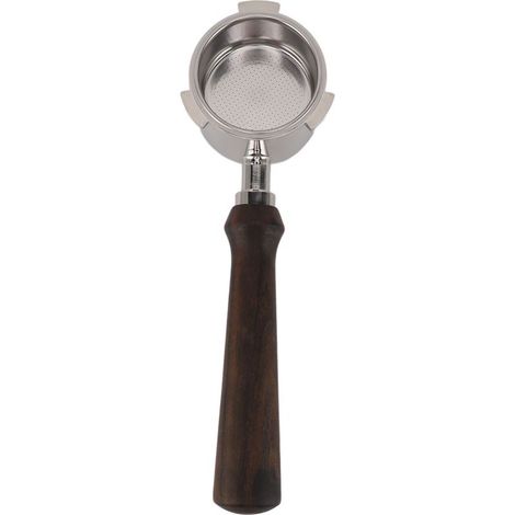 Portafilter 51mm sans fond Poignée bois de rose noir Détachable pour machine Delonghi (1/5)
