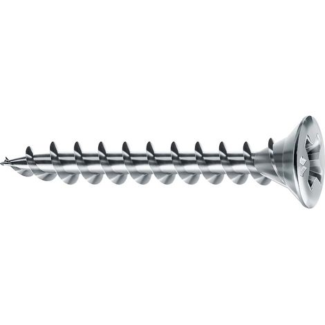 Vis pour profilés tête fraisée Phillips acier chromi blanc entièrement filetées Framex Pvc, Ø 4,3 mm, L 40 mm, 500 pi - MUSTAD