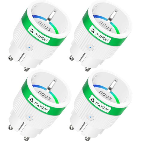 Prise Connectée avec Suivi de Consommation Électrique, 16A 3840W, Compatible avec, Google Home, Télécommande via App, WiFi 2.4 GHz (1/5)