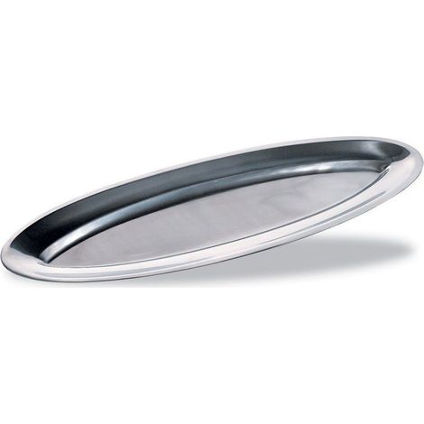 Trade Shop - EDELSTAHL OVAL SERVIERTABLETT 30CM HORS D'OEUVRES KÜCHE ABENDESSEN SERVICE -