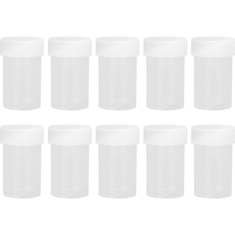 10 Pots Récipients Transparent Plastique Vide Mini Boîte Cosmétique Alimentaire Échantillon pour Thé Feuilles Herbes Lotion Poudre (1/5)