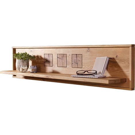 Wandboard 130cm, Wildeiche massiv geölt, montiert, WINNIPEG-69 (1/3)