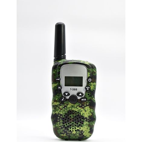 Lot de 2 talkies-walkies verts camouflage, mini talkies-walkies pour enfants (1/2)