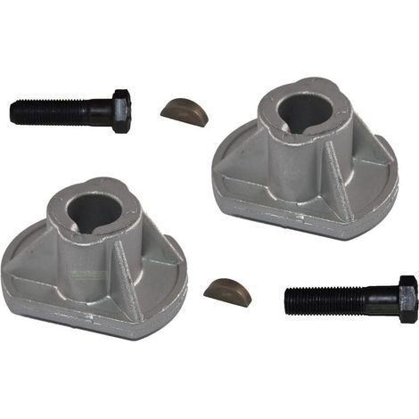 Set of 2 blade supports + screws + shims compatible with Castelgarden TC TCP 102 122 84 98 Hydro (1/3)