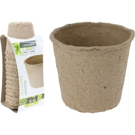 14 VASI BIODEGRADABLI TONDI IDEALI PER SEMINA 6X6CM