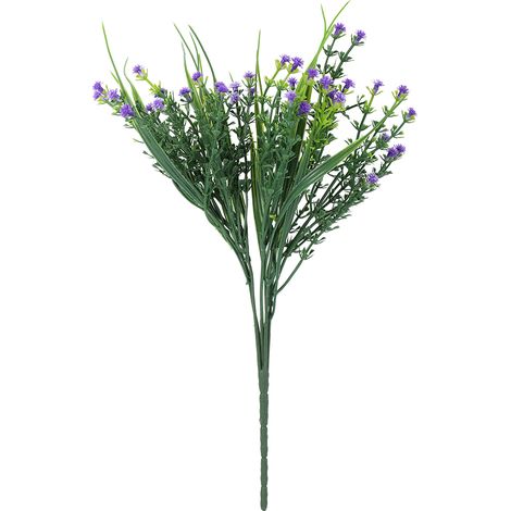 Fleurs De Gypsophile Artificielles En Plastique - Décoration Réaliste Pour Mariage Et Maison - Lot De 1 Tige Violette (1/5)
