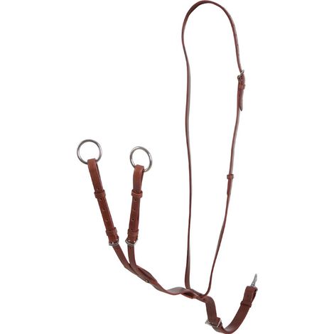 full, Marrone: Martingala inglese a collier in pelle con fibbie regolabili modello Melissa new