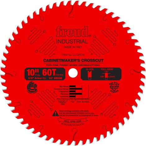 Lame de scie circulaire, 25,4 cm X 60 X 5/20,3 cm (1/5)