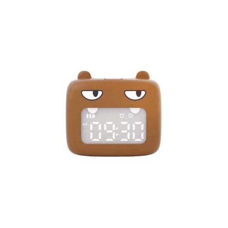 Crezuo gelb-brauner LED-Digitalwecker