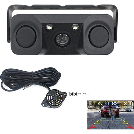 Kit caméra de recul 3-en-1 170° avec avertisseur sonore et deux capteurs radar pour camion, SUV, camping-car (1/5)