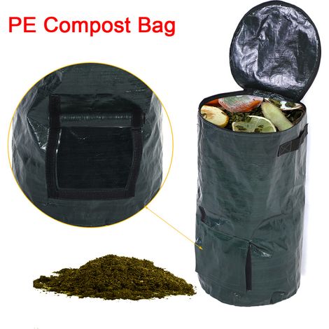 Sac à compost écologique en tissu PE pour déchets organiques de cuisine, jardin et cour (45 x 80 cm) (1/5)