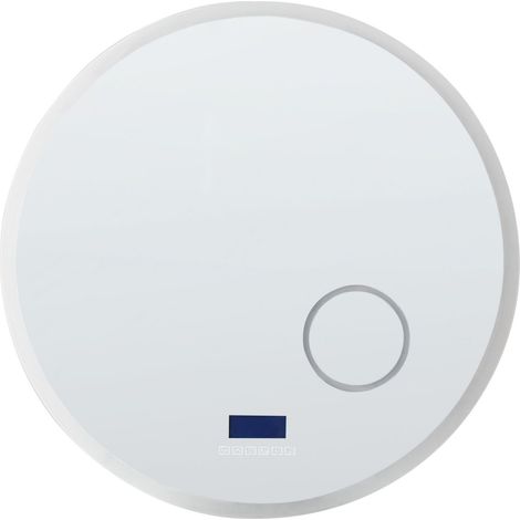 Specchio da bagno a LED argento rotondo con altoparlante bluetooth 80 x 80 cm Fixin