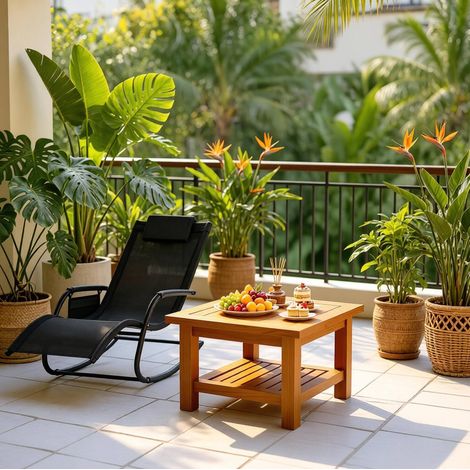 fauteuil salon chaise longue bascule 152 cm noir HAVRYA (1/5)