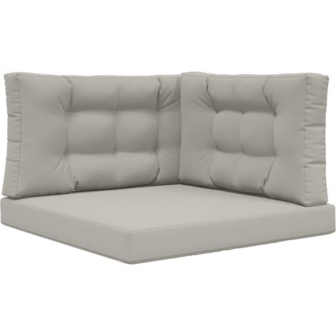 Cojín para sofá de exterior 3 pcs Gris Poliéster vidaXL