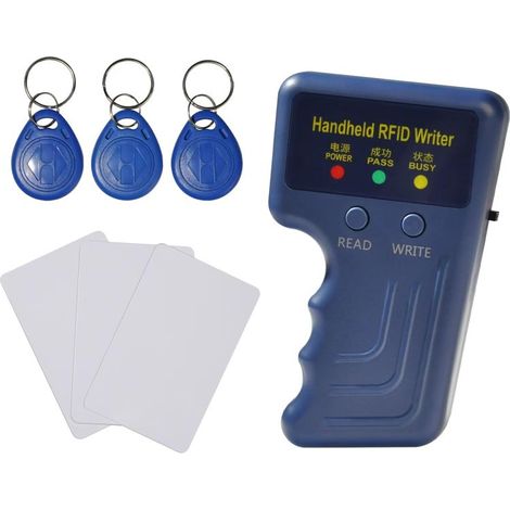 Irovami Copieur RFID 125kHz portable – Lecteur/graveur, 3 clés – Idéal pour carte identité, duplicateur (1/5)
