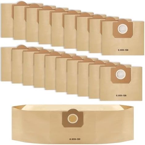 20 Sacs d'aspirateur pour Karcher WD3/MV3/ WD 3 Premium,Sacs Filtrants en Papier 6.959-130.0 Compatible A2201/2204/2504/2554/2251/2604,SE 4001 4002, Filtre Sacs en Papier Aacs d'aspirateur (1/5)