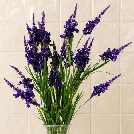 Pack of 6 x 80cm Purple Larkspur Artifical Stem - Premium Quality (1/5)