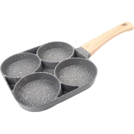 Poêle à Pancakes Anti-Adhésive 4 Trous, Compatible Induction et Gaz (1/5)