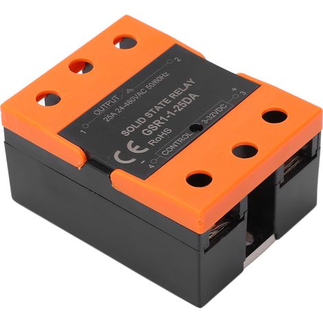 Relais statique miniature, résistant à l'usure, à commutation rapide, opto-isolé, relais CC/CA avec dissipateur thermique, 3-32 V CC (1/5)