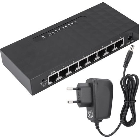 8-Port Gigabit Smart Netzwerk-Switch mit RJ45 10/100/1000 Mbit/s Anschluss und EU-Stecker (1/5)