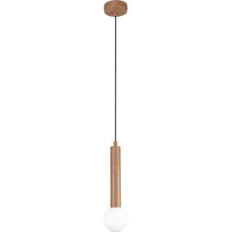 Lampada a sospensione moderna legno chiaro bianca G9 Italux (1/3)