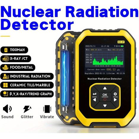 Compteur Geiger numérique - Dosimètre radioactivité + écran LCD - Détection rayonnement nucléaire - Sécurité professionnelle et voyage - Travailleurs et aventuriers (1/4)