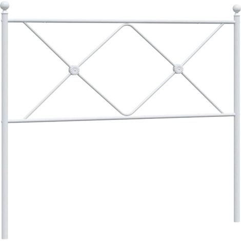 Maison Exclusive - Cabecero de repuesto de metal blanco 100 cm (1/5)