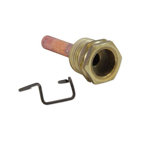 Tauchhülse 1/2'' für Temperatur-Fühler - Tauchrohr-Innen-Ø 7 mm - L 50 mm - mit Halteklammer (1/3)