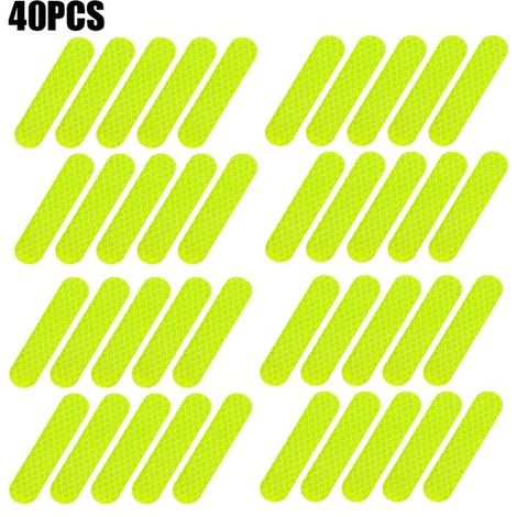 Bandes adhésives réfléchissantes de sécurité professionnelles - 40 bandes - Vertes - Imperméables et haute visibilité (1/4)