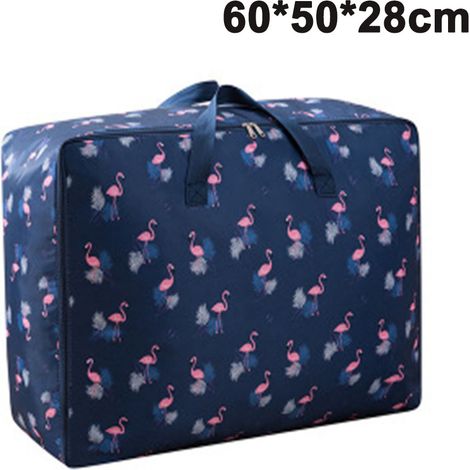 Sac De Rangement Pour Couette - Tissu Oxford - 60x50x28 Cm Ou 70x50x30 Cm - Fermeture Éclair - Pour Literie Et Vêtements - 1 Pièce (1/5)