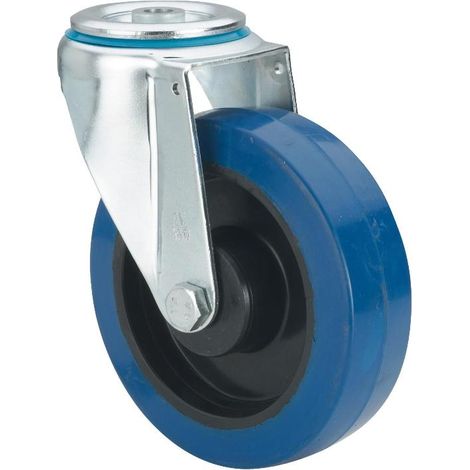 rueda giratora agujero m12 20zv200-pgmr poliamix-goma azul eje rodillos (1/2)