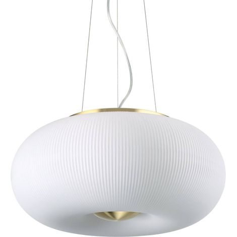 Ideal Lux Arizona - Luminaire suspendu rond à 3 ampoules, blanc (1/2)