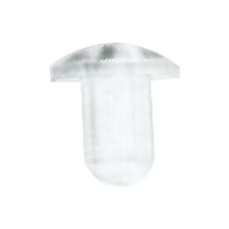 paragolpe goma transparente foro ø5 para embutir interior 3mm.