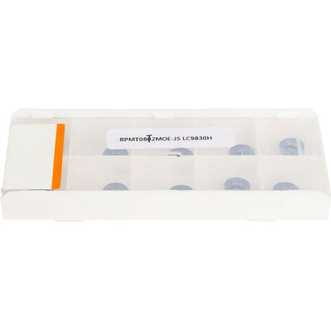 10 inserts carbure ronds pour tour, outil de coupe CNC, jeu de fraises RPMT08T2MOE-JS, lame ronde en carbure, kit de 10 pièces pour fraisage et tournage (1/5)