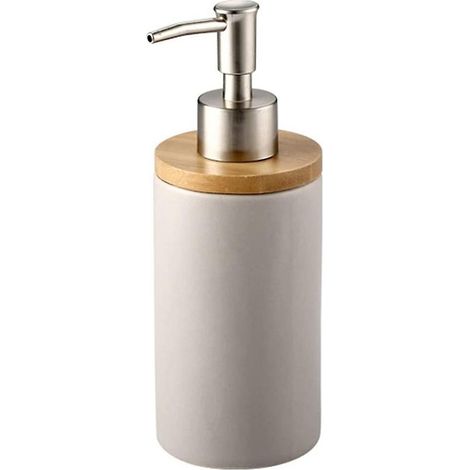Distributeur de savon en céramique de 400 ml, style nordique, pour la cuisine et la salle de bain. (1/5)