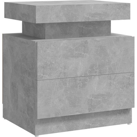 Maison Exclusive - Comodino Grigio Cemento 45x35x52 cm in Legno Multistrato