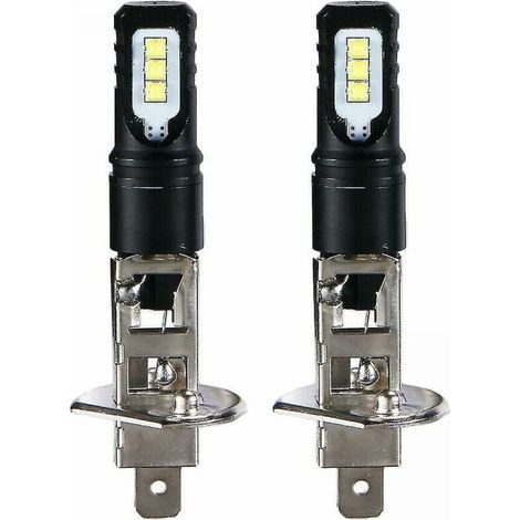 Ampoule Led H1 - 6000 K - 1200 Lm - 80 W - Pour Feux De Jour Drl Et Antibrouillard - 2 Pièces (1/5)