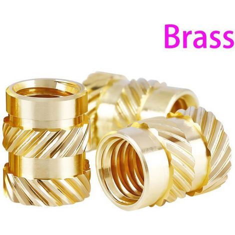 Inserts Filetés Laiton - M5x6x7mm - Pour Impression 3D et Bricolage - 100 Pièces (1/5)